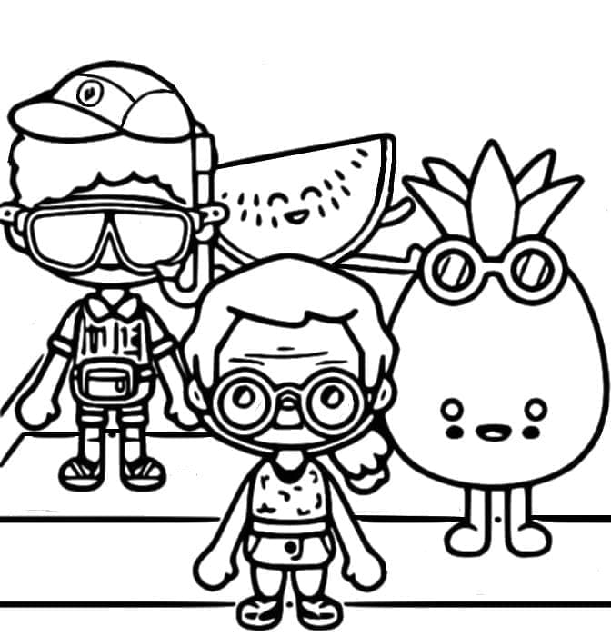 Toca Life Characters coloring page