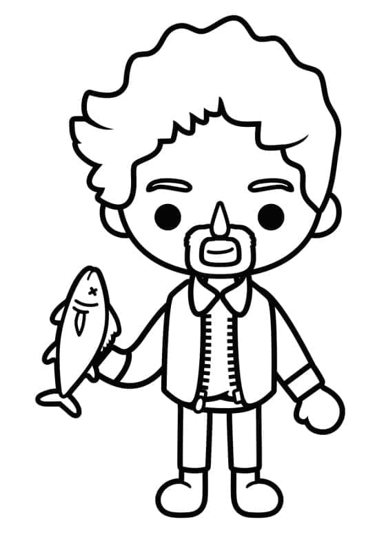 Toca Life Guy coloring page