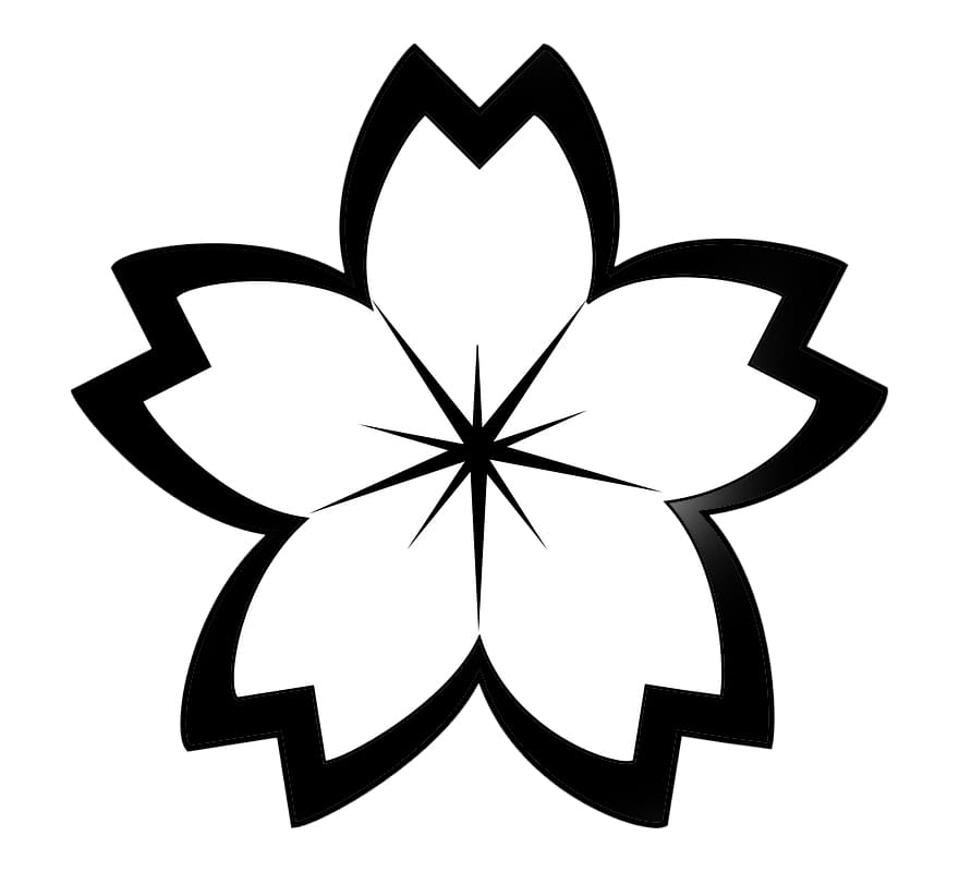 Printable Basic Flower Stencil
