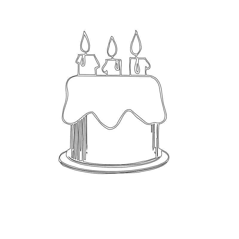 Printable Birthday Cake Stencil