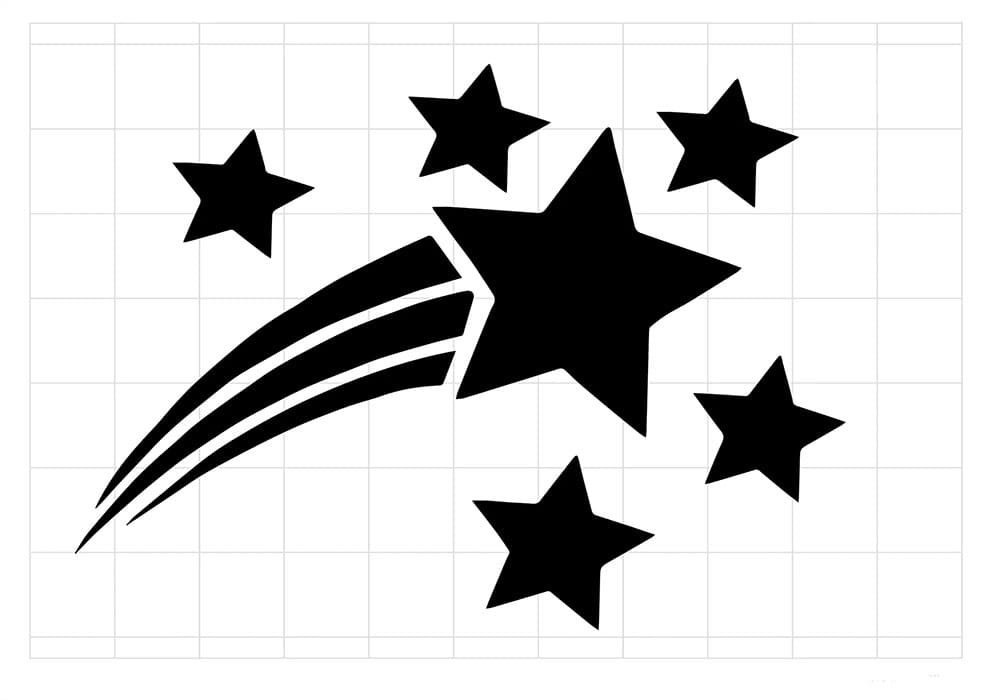 Printable Black Star Stencil