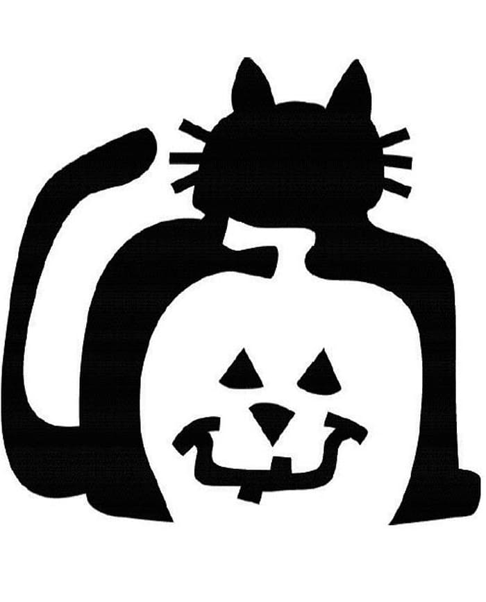 Printable Cat Pumkin Stencil