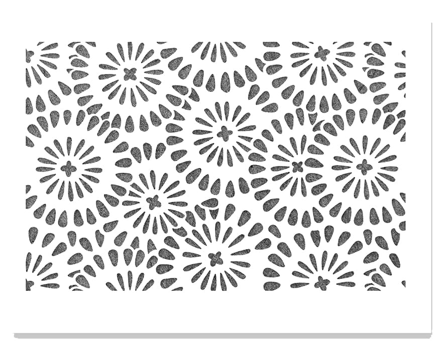 Printable Chamomile Burst Pattern Wall Stencil