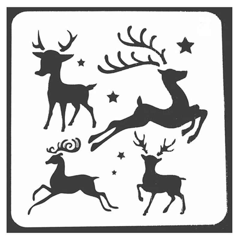 Printable Christmas Deer Stencil