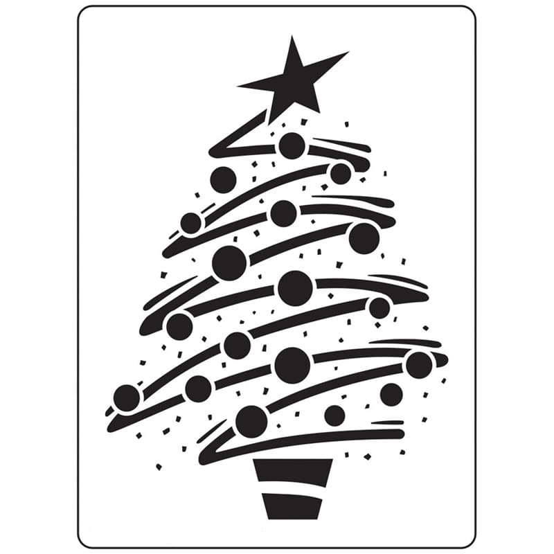 Printable Christmas Tree Art Stencil