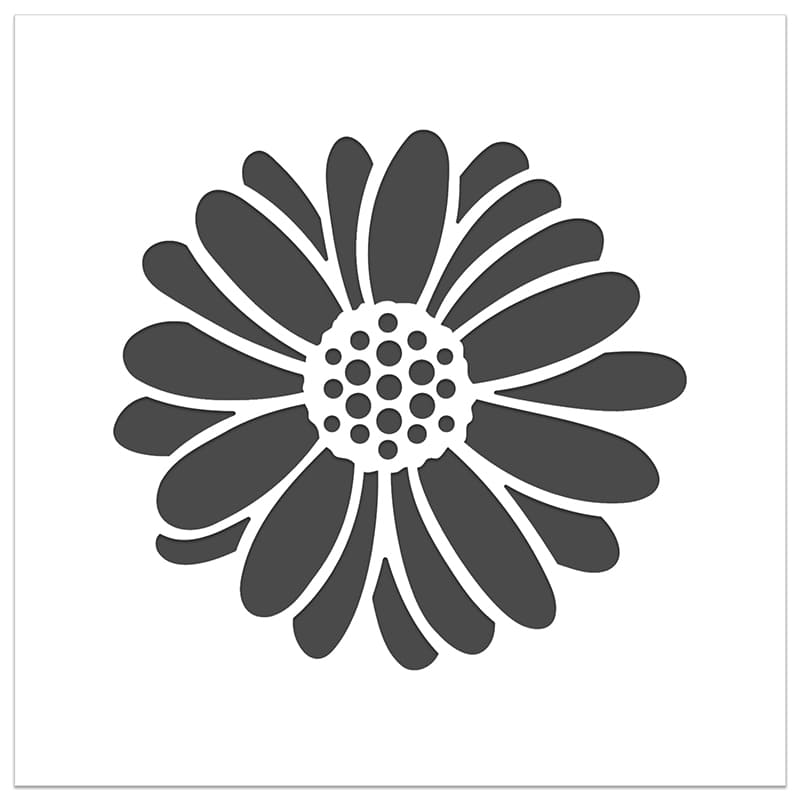 Printable Daisy Flower Stencil