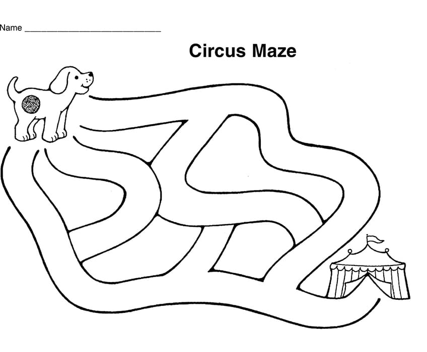 Printable Easy Circle Maze