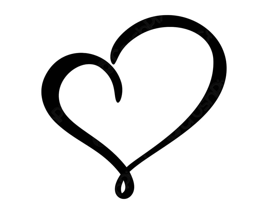 Printable Easy Heart Stencil