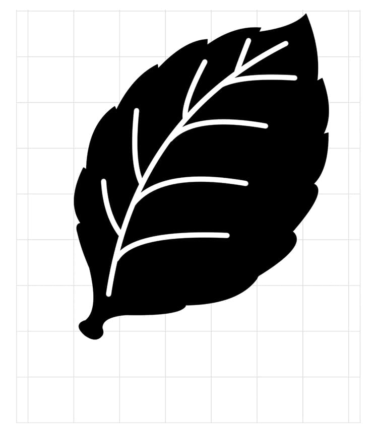 Printable Easy Leaf Stencil