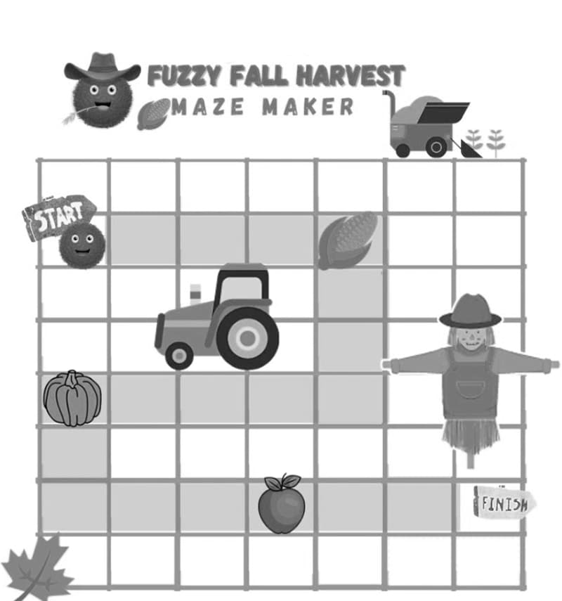 Printable Fall Harvest Maze