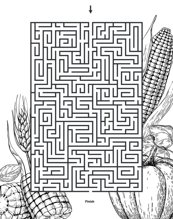 Printable Fall Maze