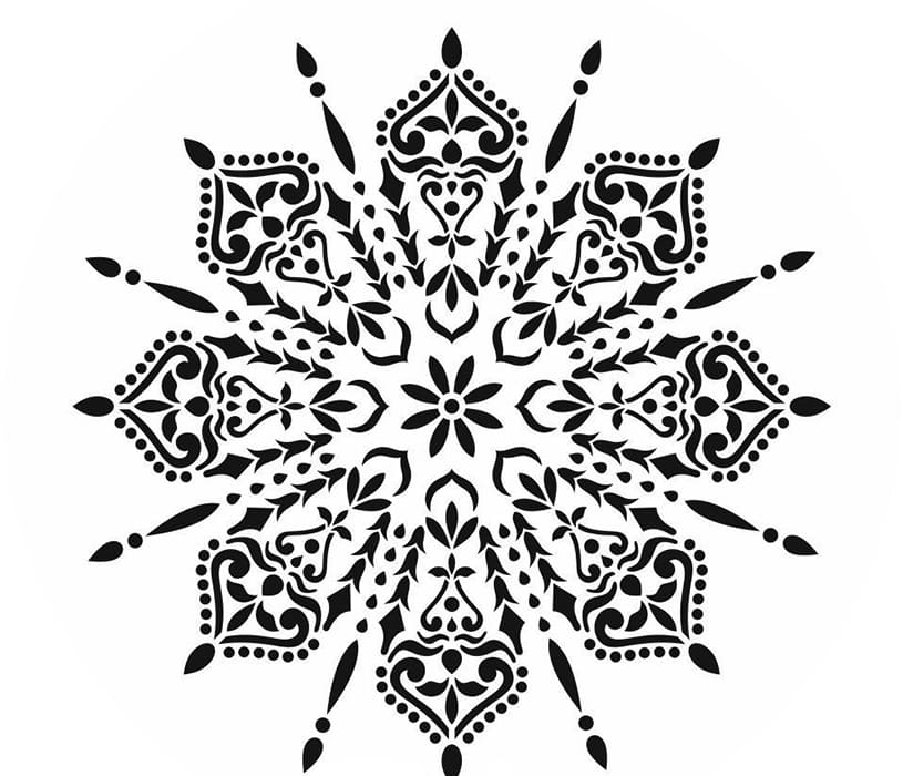 Printable Floral Mandala Stencil
