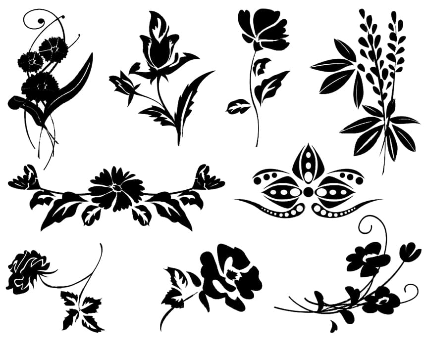 Printable Flower Stencil Designs