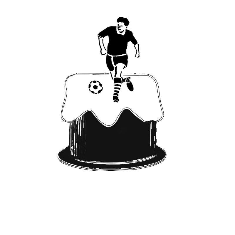 Printable Football Cake Stencil