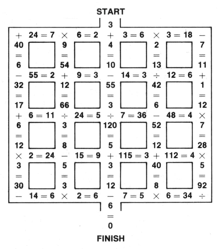 Printable Hard Math Maze