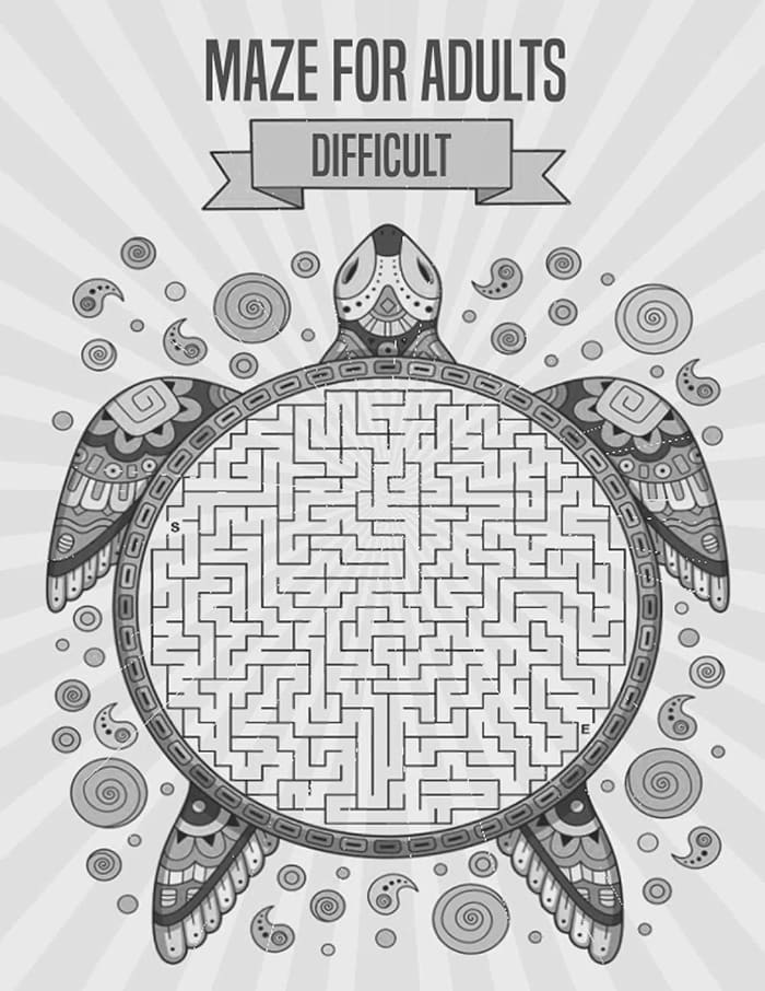 Printable Hard Mazes For Adults
