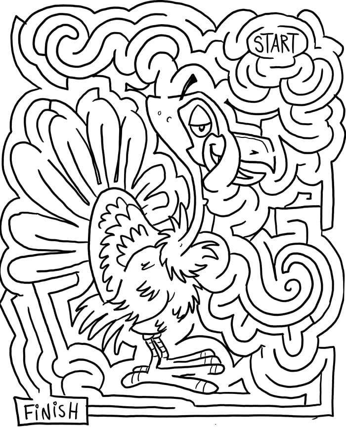 Printable Hard Thanksgiving Maze