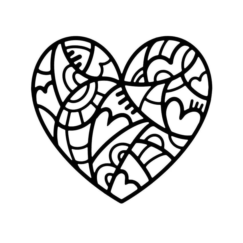 Printable Heart Stencil Art