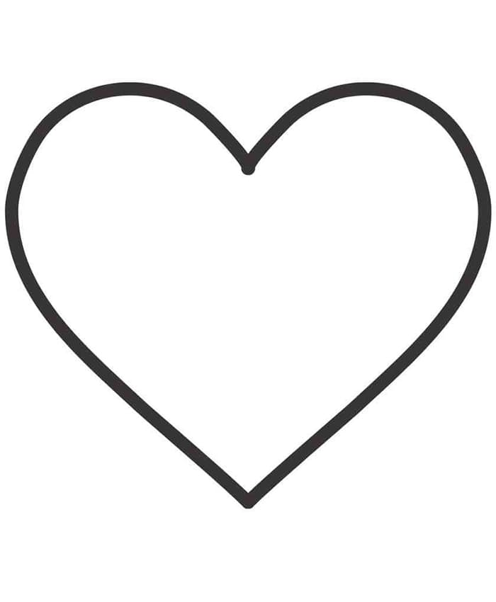 Printable Love Heart Stencil