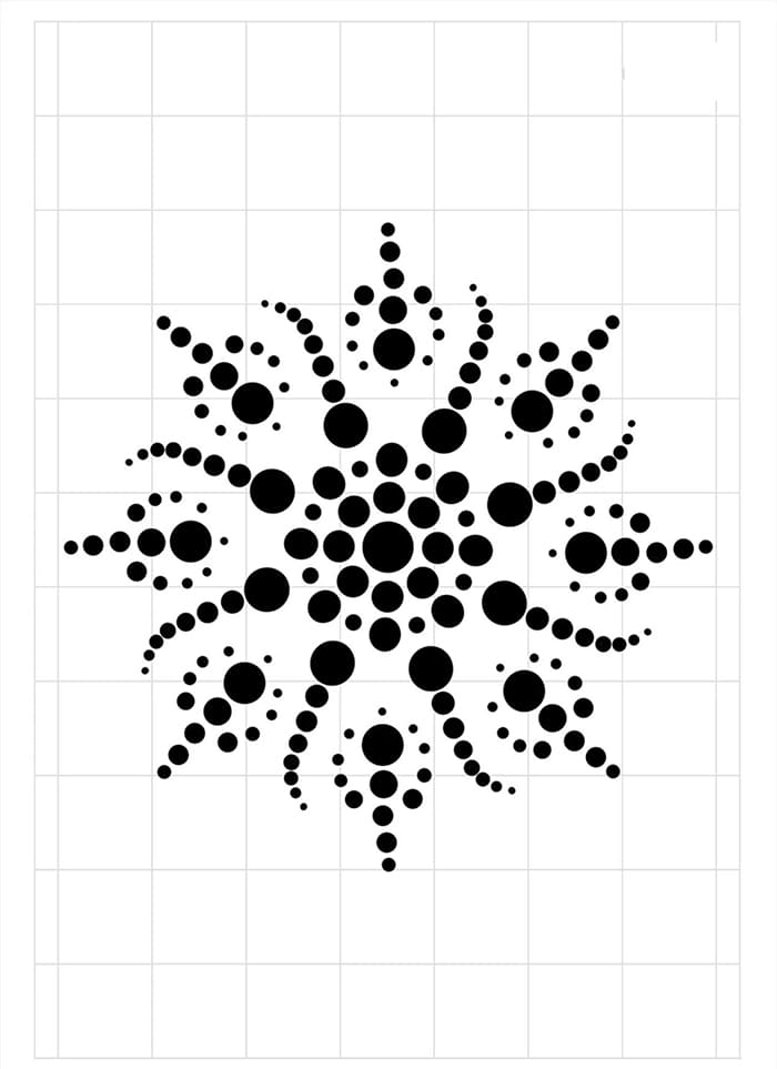 Printable Mandala Dot Art Stencil