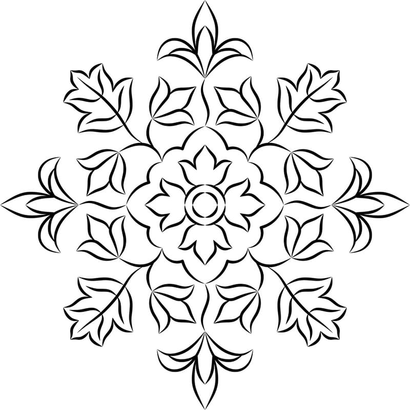Printable Mandala Stencil Drawing