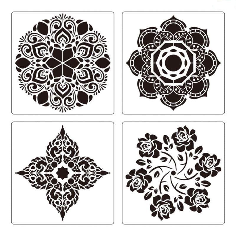 Printable Mandala Stencil Set
