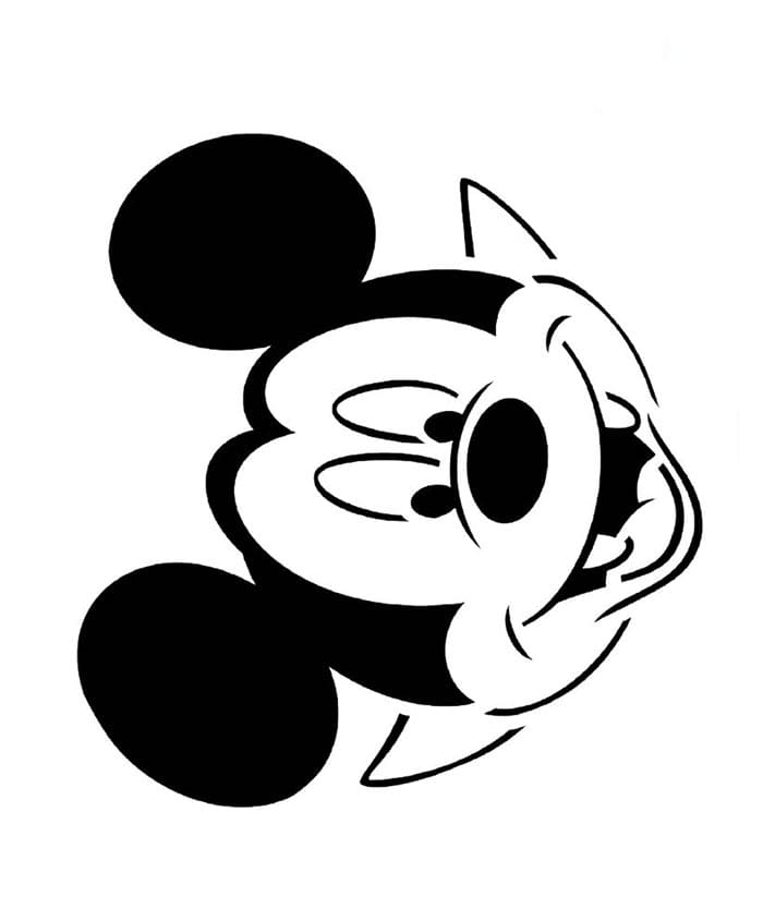 Printable Mickey Mouse Halloween Stencil