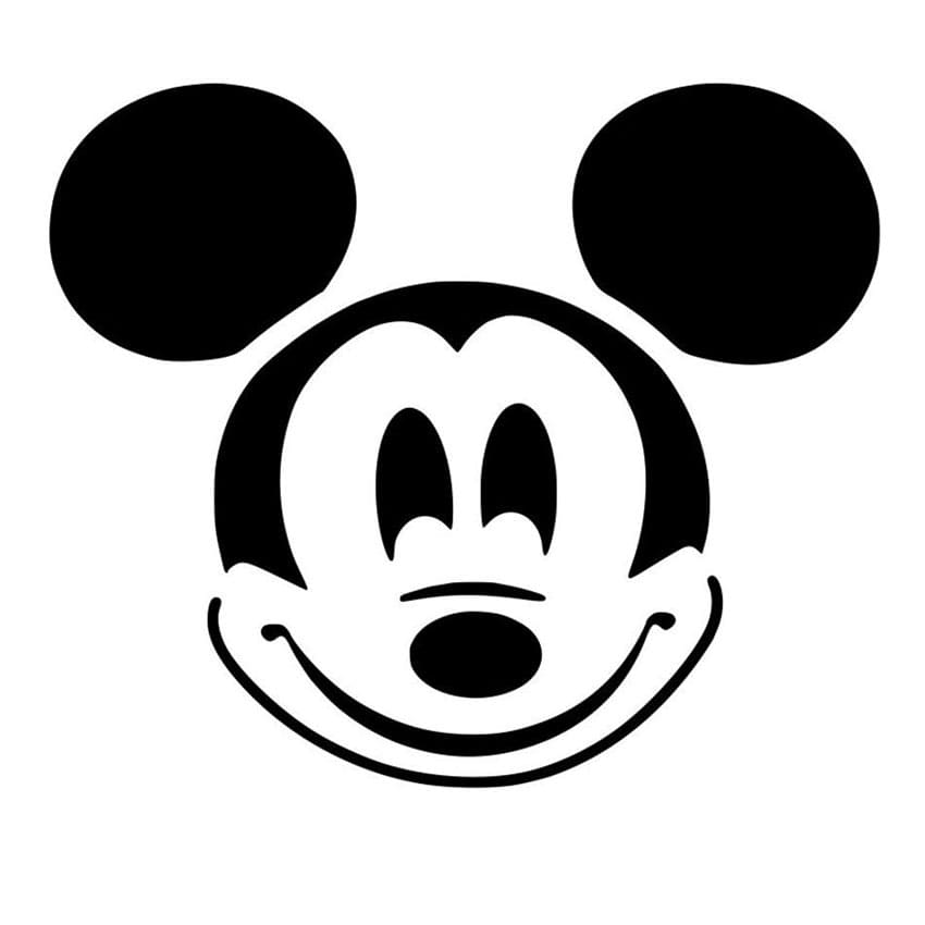 Printable Mickey Mouse Logo Stencil