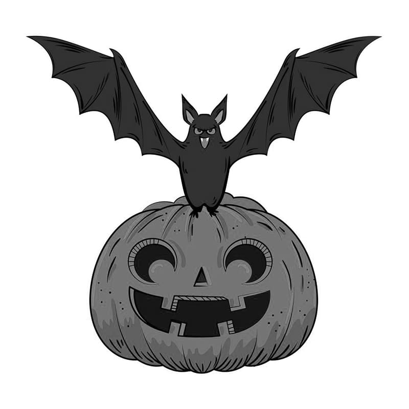 Printable Pumpkin Stencil Bat