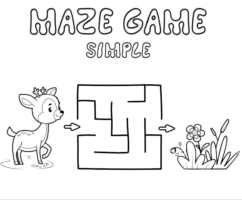 Printable Simple Animal Maze