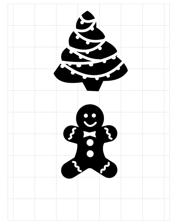 Printable Simple Christmas Stencil