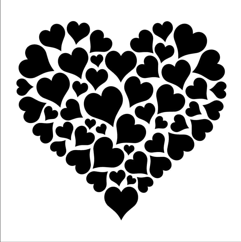 Printable Simple Heart Stencil