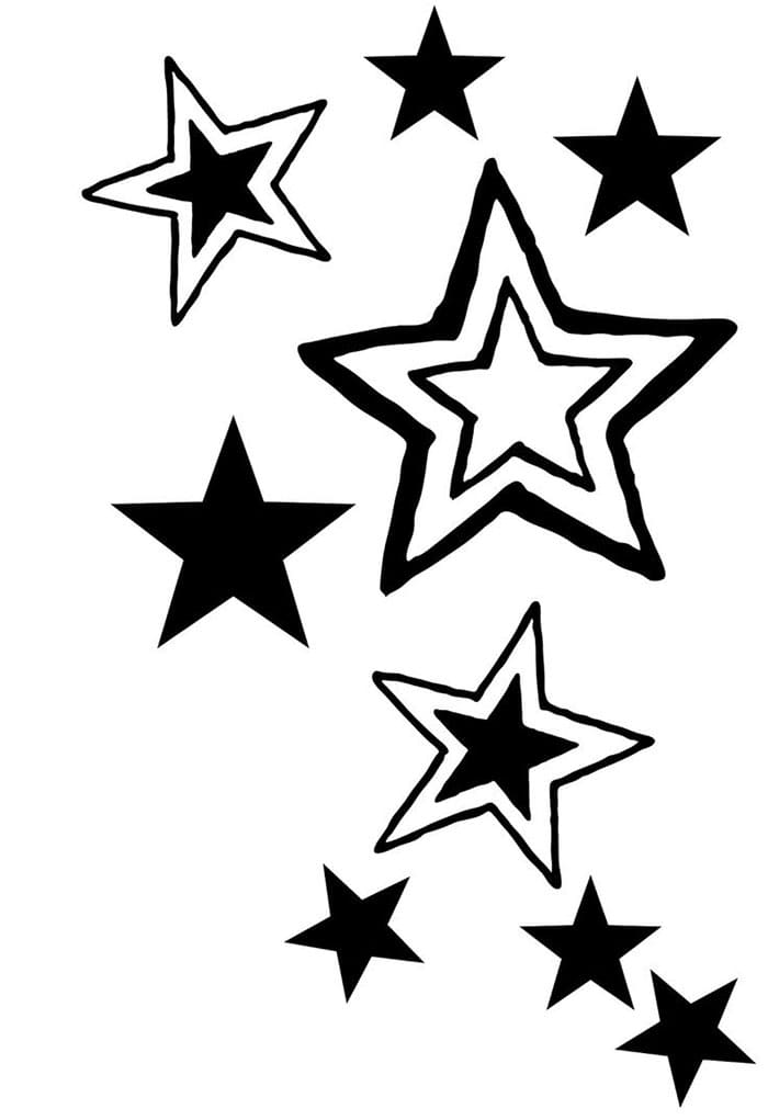 Printable Star Stencil Decor