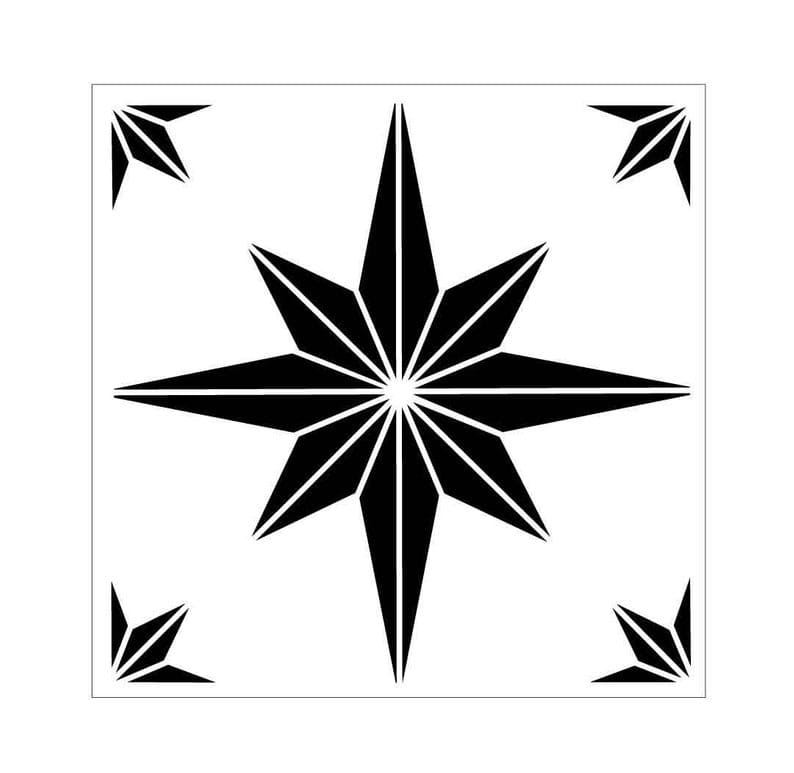 Printable Star Tile Stencil