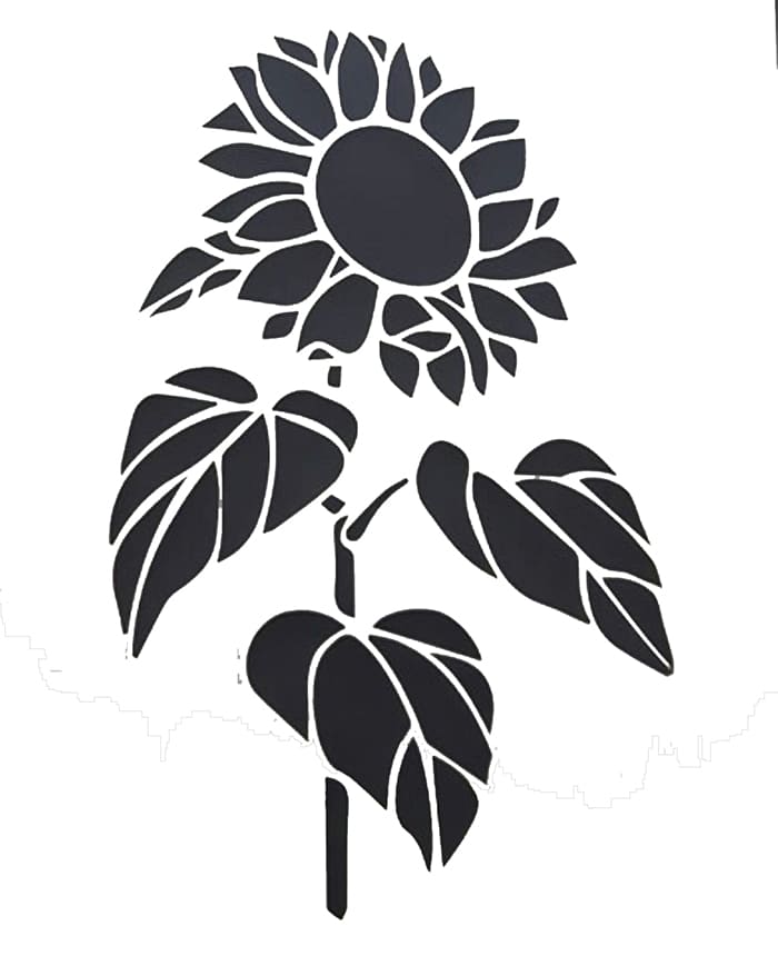 Printable Sunflower Stencil Design