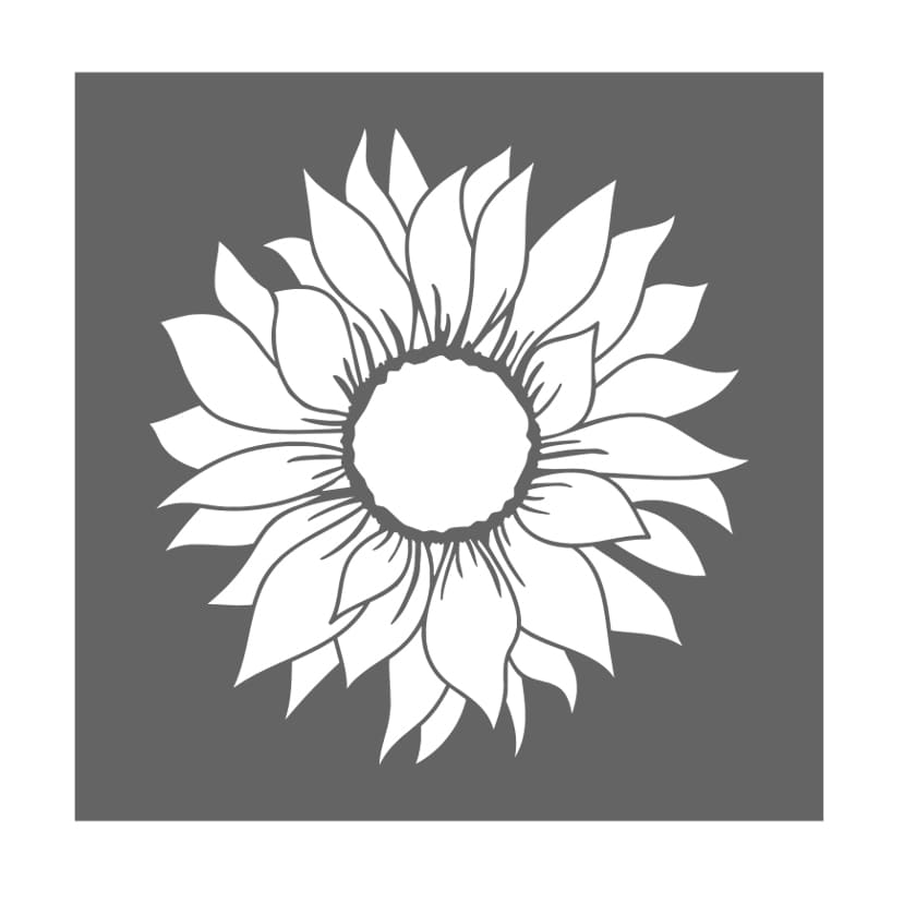 Printable Sunflower Stencil Free