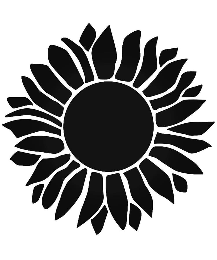 Sunflower Stencil