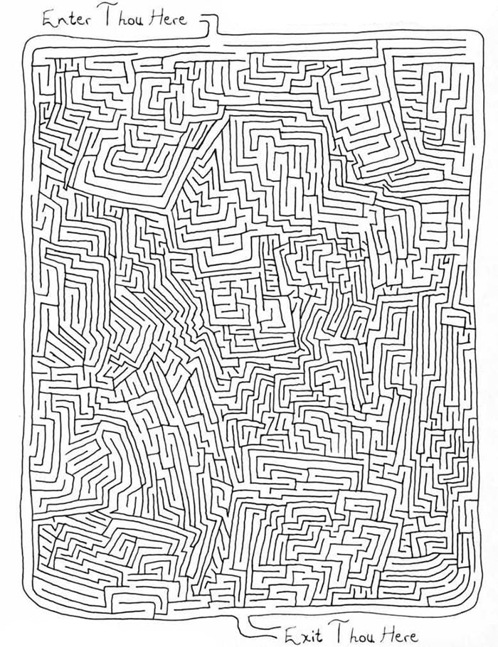 Printable Super Hard Maze