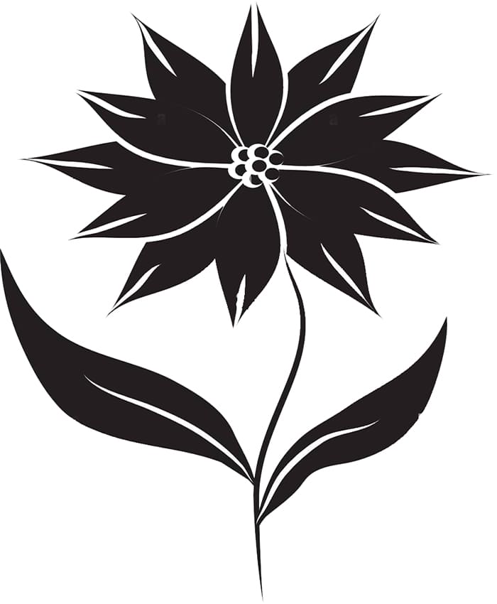 Printable Tattoo Flower Stencil