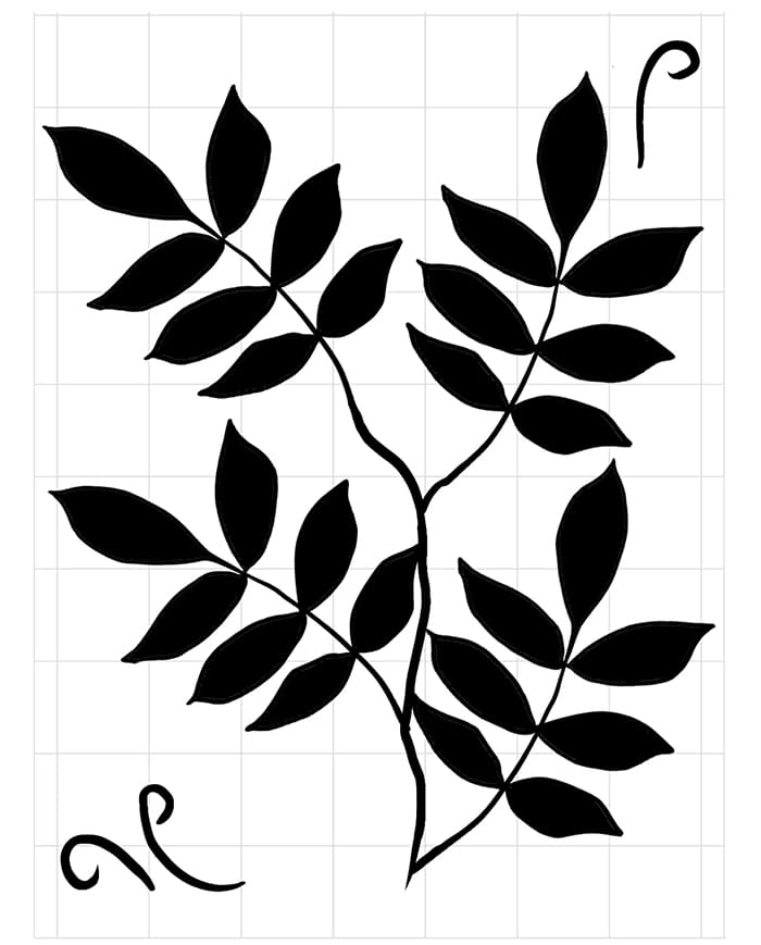 Printable Tree Leaf Stencil