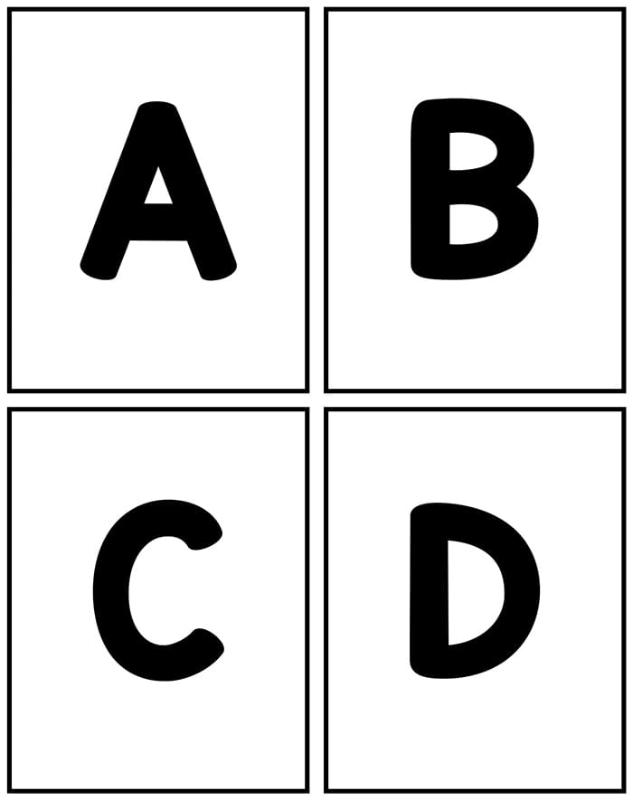 Printable Alphabet Flash Cards To Color