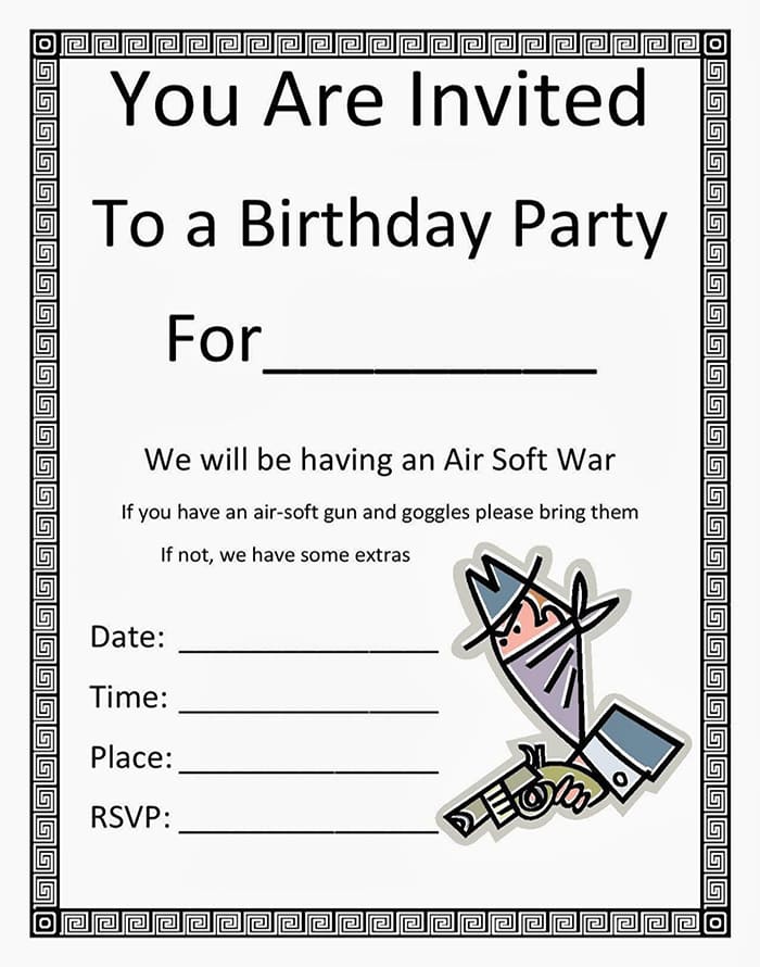Printable Birthday Invitations