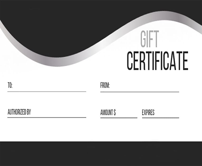 Printable Blank Gift Certificates