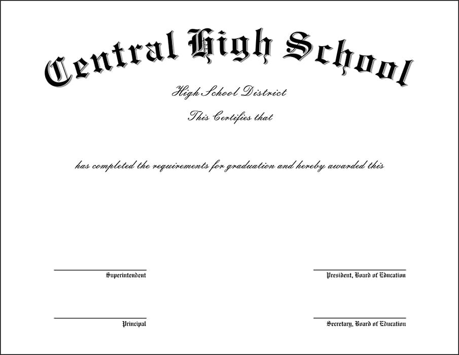 Printable Blank Graduation Certificates