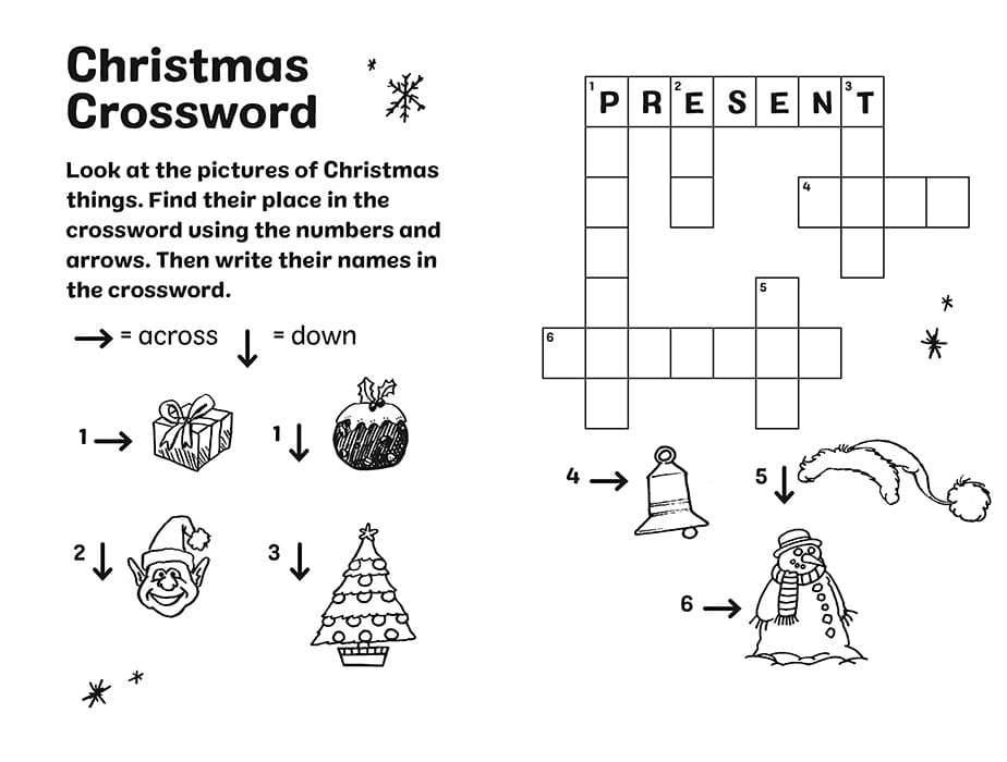 Printable Childrens Christmas Crossword Puzzles
