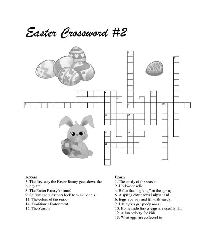 Printable Children’s Easter Crossword Puzzles