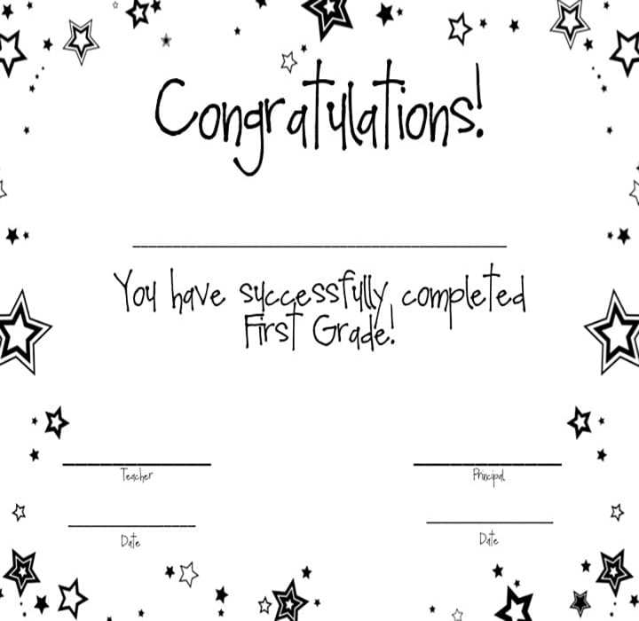 Printable Children's Graduation Certificates
