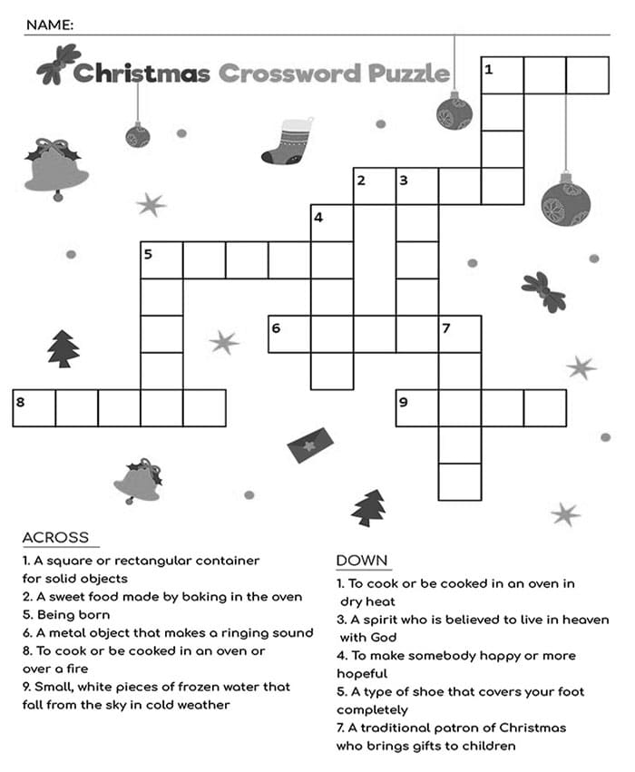 Printable Christmas Crossword Puzzles Generator
