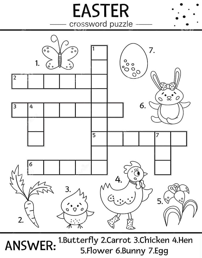Printable Easter Crossword Puzzles Easy