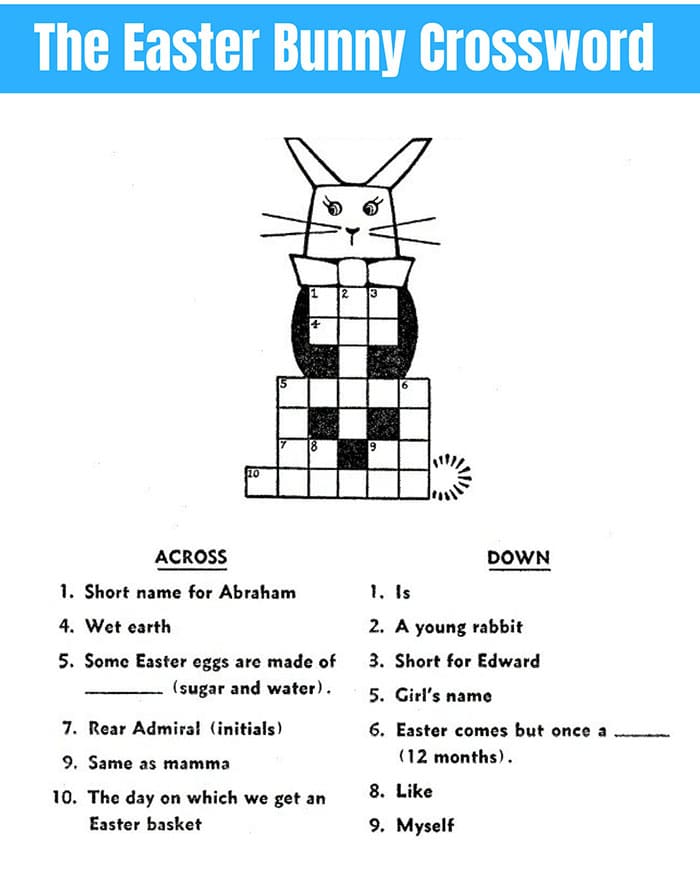 Printable Easter Crossword Puzzles Online